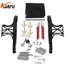One Touch Opening Saddlebag Latch Lids Hardware Cover Kit For Harley Touring 14+