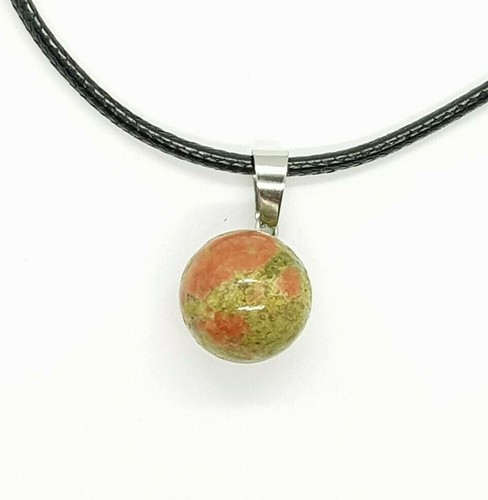 Globe Round Quartz Pendant Chakra Crystal Healing Stone Pendant Anxiety Necklace - Picture 42 of 125