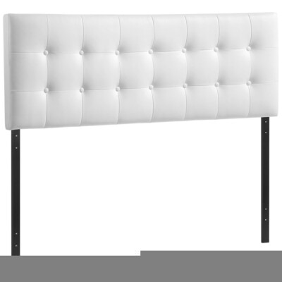 Modway Furniture Emily Full Vinyl Headboard, White - MOD-5173-WHI