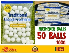 50 Balls Closet Freshener Balls 50 Pack – 100g Classic Scent – Wardrobe Use