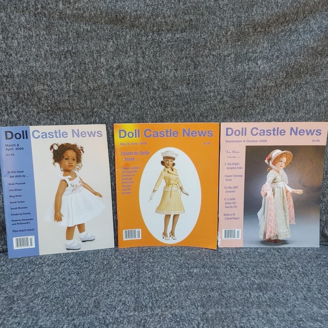 Lot Of 3 Doll Castle News Magizine 2009 March/April May/June & Sept./Oct. Lot Of 3 Doll Castle News Magizine 2009 March/April May/June & Sept./Oct.