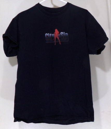 CAMISETA NEGRA VEGAS "CITY OF SIN CASINO" TALLA L bon88craft v88cr ts88cr - Imagen 2 de 4