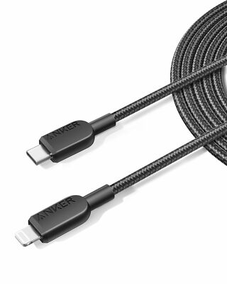 Anker 310 USB C to Lightning Cable 10ft Nylon Braided Charge Cord MFi Certified