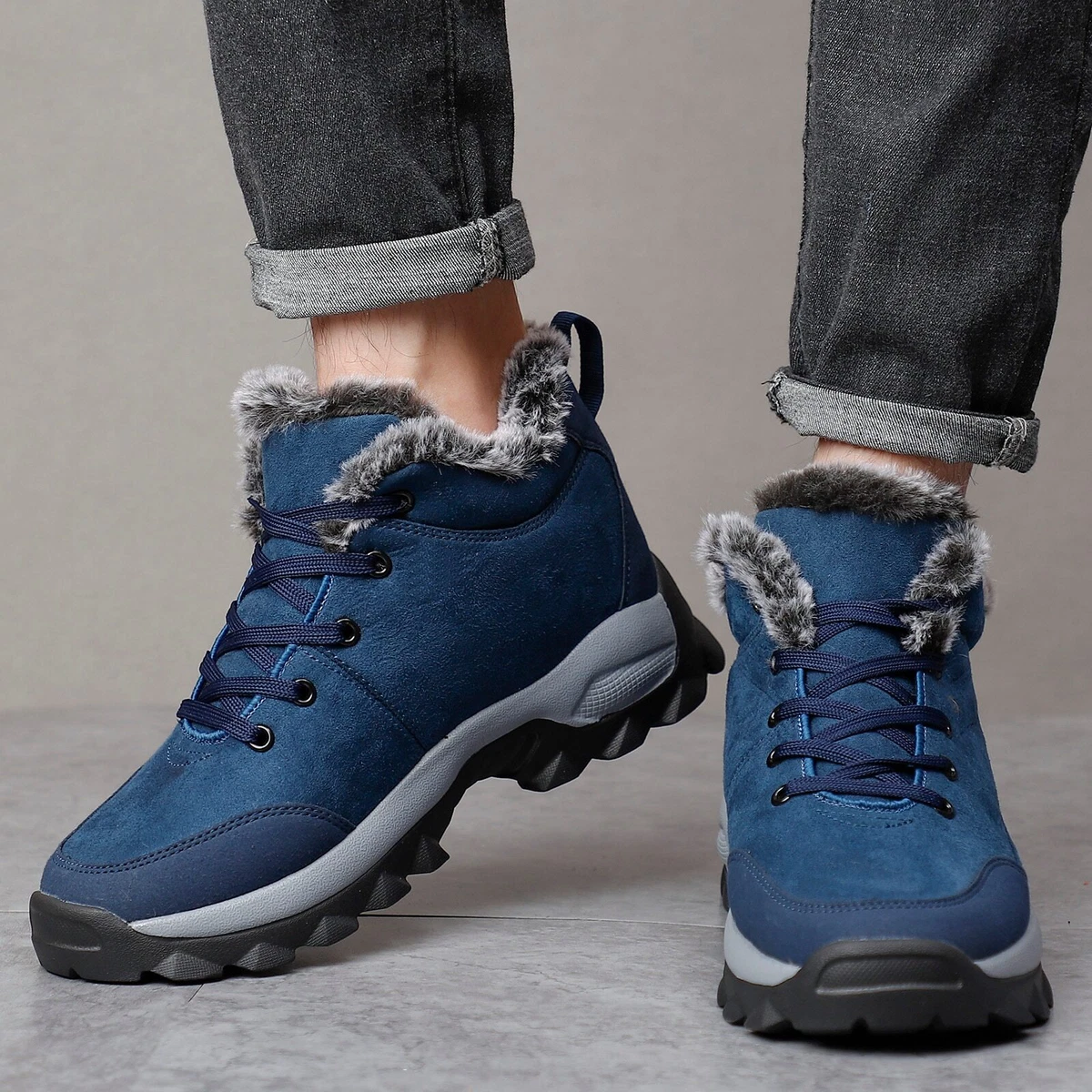 Men Snow Boots Outdoor Shoes Male Thick Sole Men Winter Shoes Mens Ankle  Boots