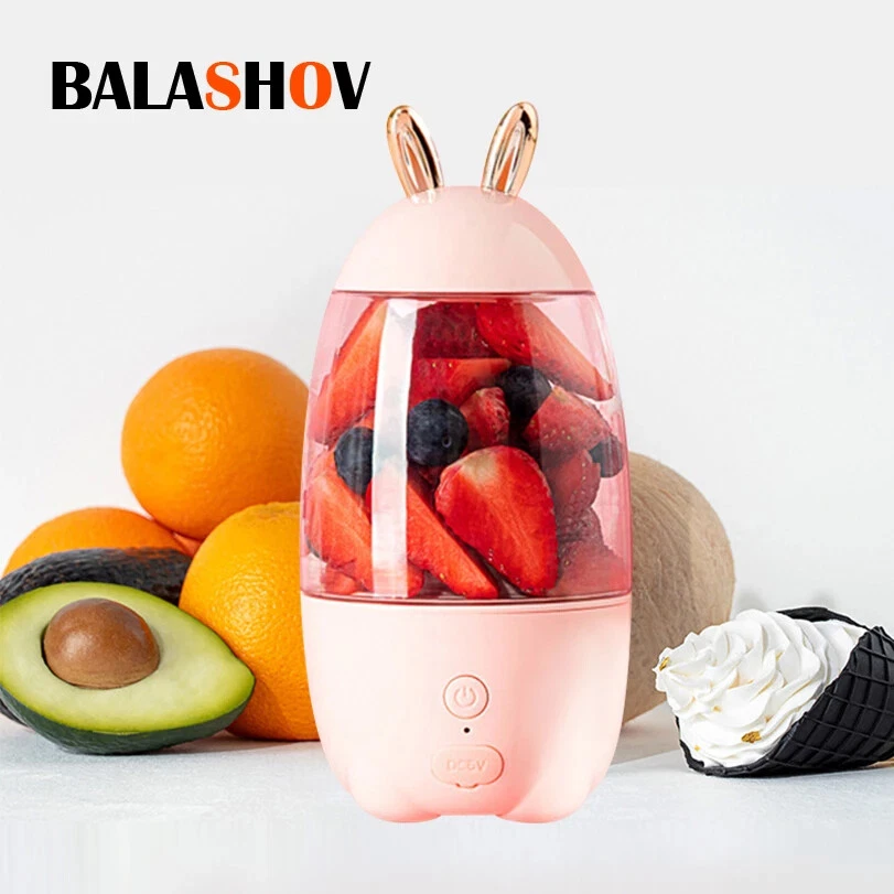 Mini Portable Juicers 330ML Electric Blenders USB Rechargeable Juicer