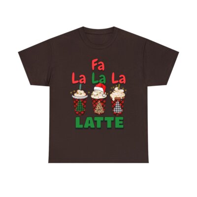 Fa La La La Latte Christmas Coffee T-Shirt
