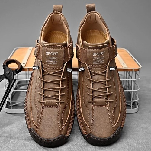 Handmade Leather Shoes Mens Casual Loafers Flat Driving Shoes Slip on Moccasins - Bild 19 von 28