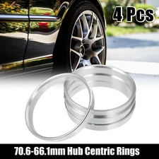 4pcs 70.6mm to 66.1mm Aluminium Alloy Car Hub Centric Rings Wheel Bore Spacer