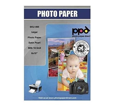 PPD Satin Photo Paper for Inkjet Printer, Premium  Finish 8 x 10