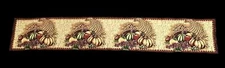 Cornucopia Table Runner Tapestry 68" X 12" Harvest Fall Decor Thanksgiving