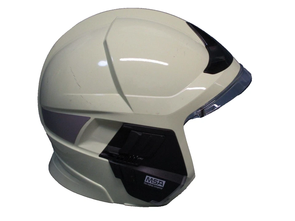 Feuerwehrhelm MSA GALLET F1 XF, nachleuchtend, Schild schwarz, Visier klar Helm - Bild 3 von 4