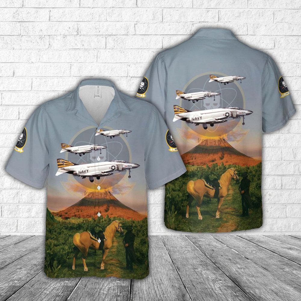 US Navy Fighter Squadron 151 FITRON 151 VF 151 39Vigilantes39 Hawaiian Shirt