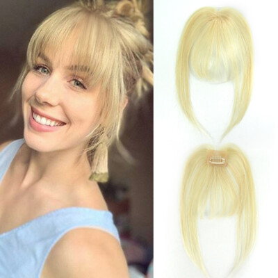 100% Soft Front Bangs Fringe Clip In Remy Human Hair Real Hairpiece Extensions