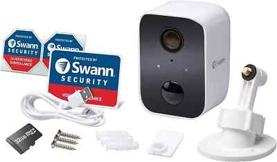 Swann CoreCam Wireless Überwachungskamera 2-Wege Gespräch, Sirene & Wärme + Bewegungserkennung
