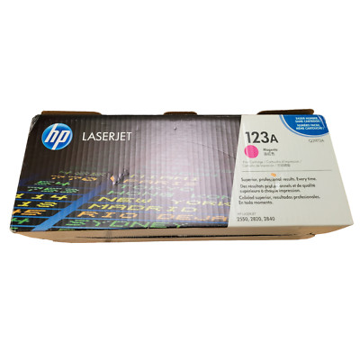 Open Box NEW HP Laserjet 123A Magenta Toner Cartridge Office Printer Sealed 