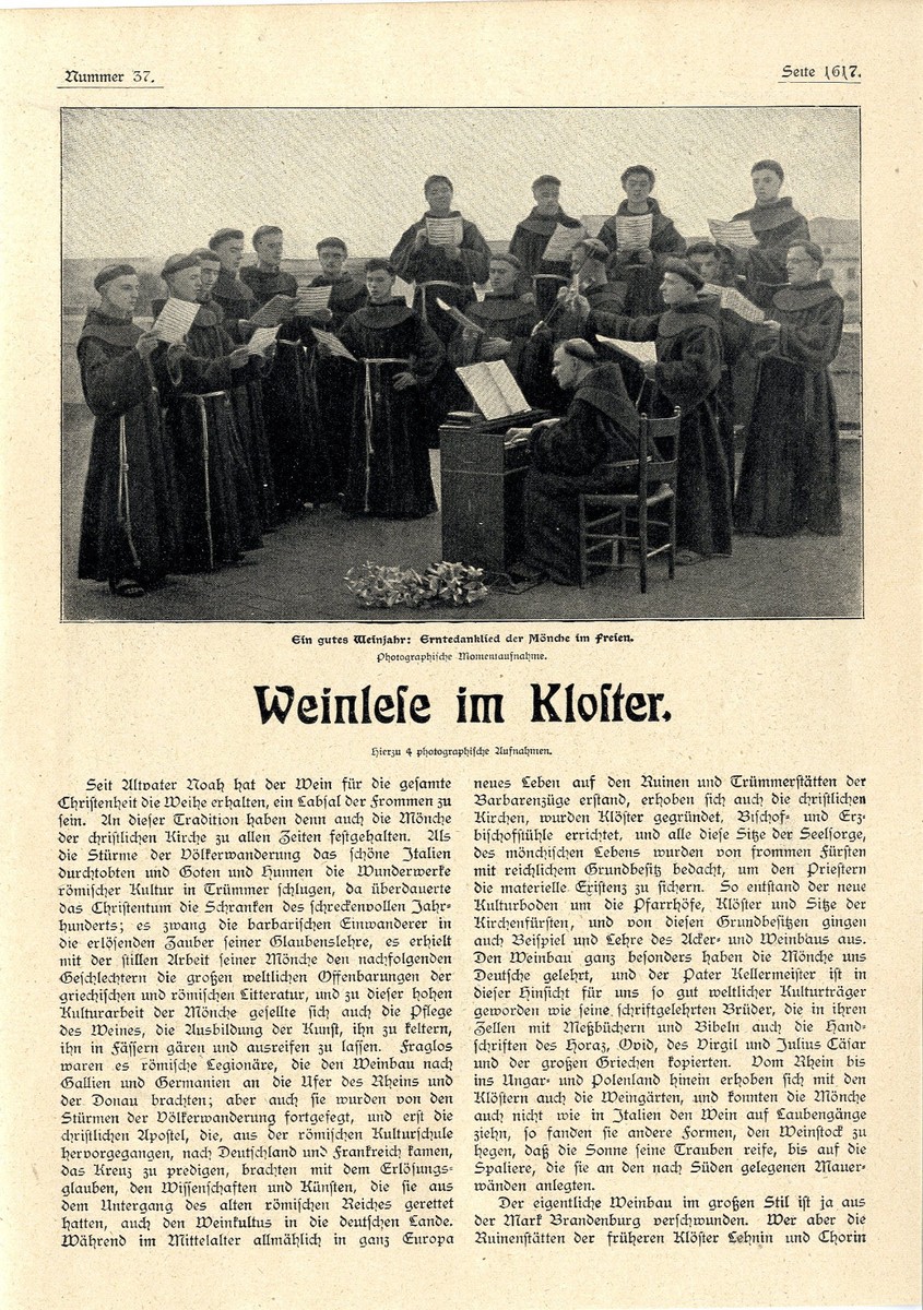 E. Granichstaedten Weinlese im Kloster Klosterneuburg bei Wien Stiftskeller  1901 | eBay.de