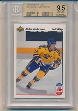 1991 Upper Deck Niclas Andersson (RC) (CC) (#29) (Subs 3-9.5's/1-9) BGS9.5 BGS