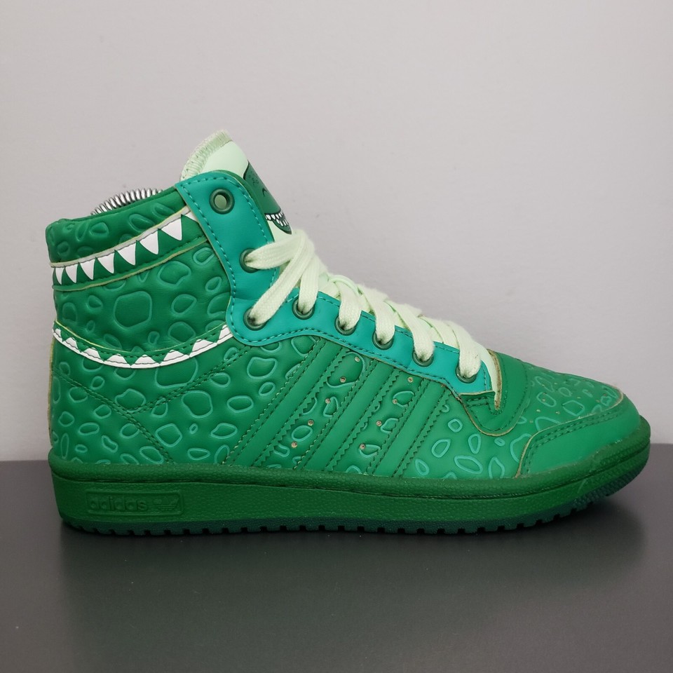 Adidas X Disney Top 10 Hi Toy Story Rex Youth Size 5 Shoes Green