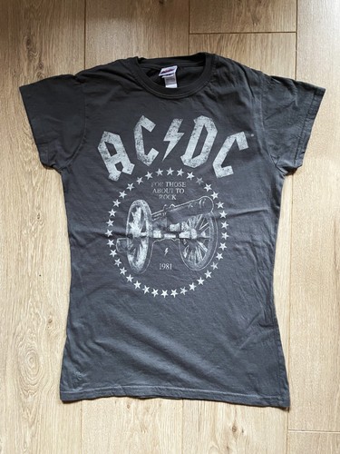 Damen AC/DC (For Those About To Rock) T-Shirt (Größe M) grau/anthrazit