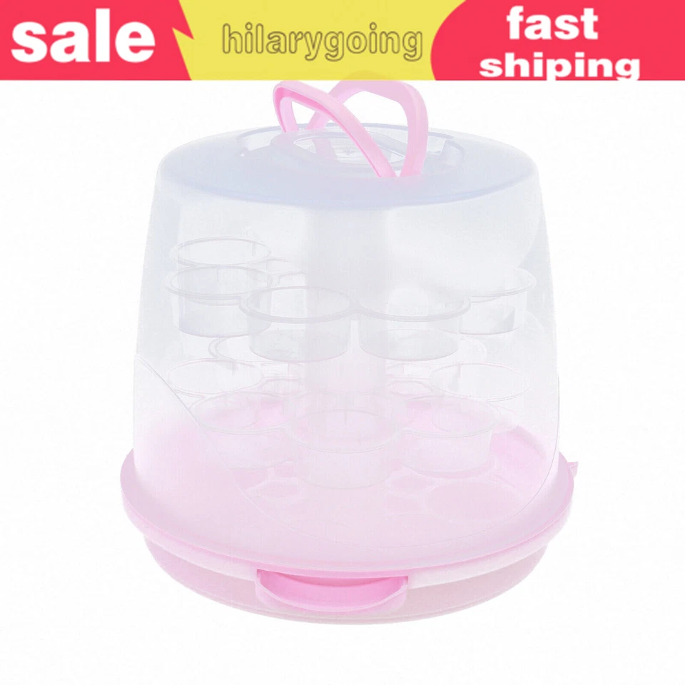 24 Slot Cupcake Muffin Carrier Containers Reusable Caddy Cake Holder With Handle - Image 3 of 4