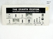 The Exakta System Pamphlet 1pg pics prices 16.95
