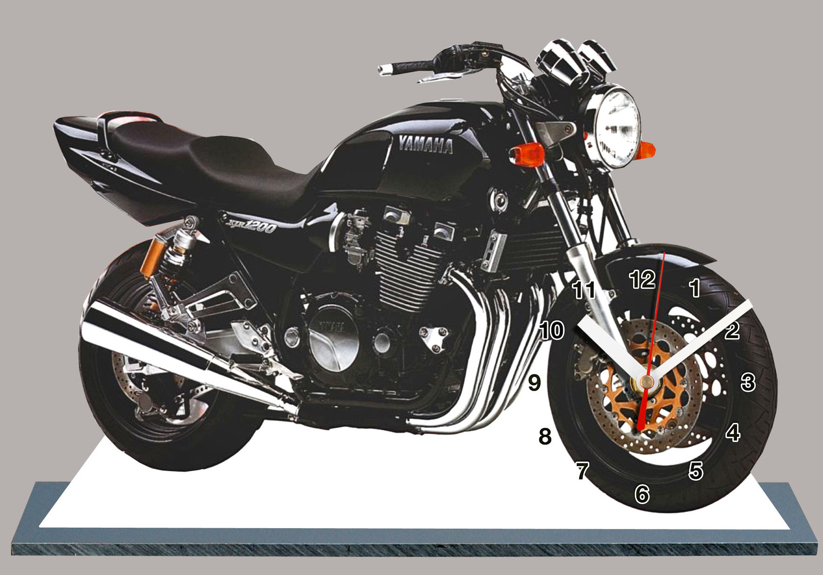 Miniature horloge Yamaha 1200 XJR pour décoration de garage et bureau