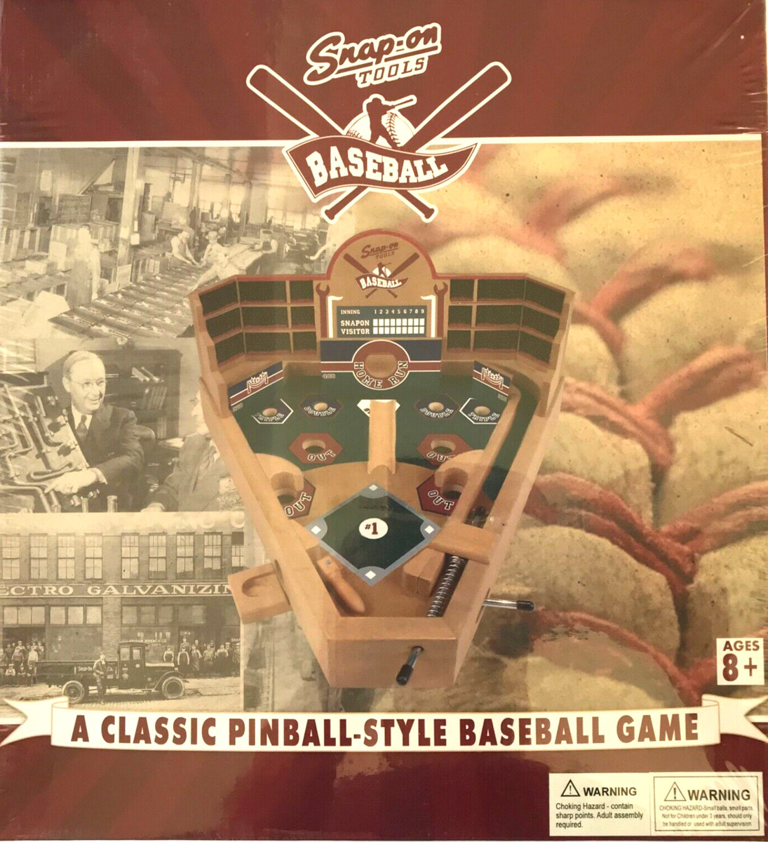Snap-On Tools Classic Pinball-Style Baseball Game, Collectors, New