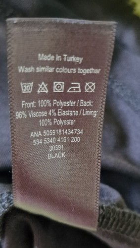 Ladies black top GEORGE Size 8 BIG FITTING! 38" Chest (see measurements) BNWT - Picture 5 of 8