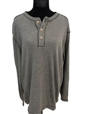 Tommy Bahama Shirt Men’s Large Gray Island Modern Fit Thermal