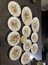 Set 2 Platter 9 Plates And Saucer Johnson Bros Windsor Ware Garden Bouque