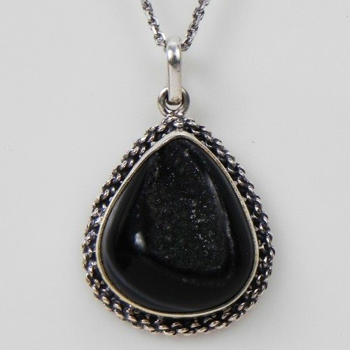 Solide Argent Volutes Pendentif Collier 45.7cm Chaîne 925 Poinçon