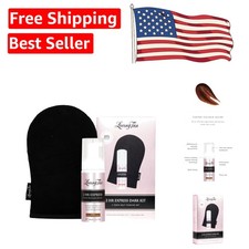 Self Tan Express Kit: 2HR Dark Bronzing Mousse with Applicator Mitt - 1.6 Fl Oz