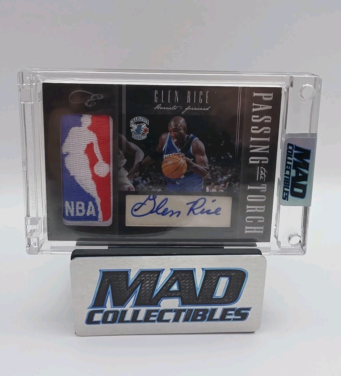 2011 Black Box Glen Rice Stephen Passing The Torch Dual Logoman Patch Auto /99