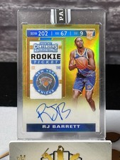 2019-20 Contenders RJ Barrett Rookie Ticket Gold Auto 1/1 Black Box Sealed