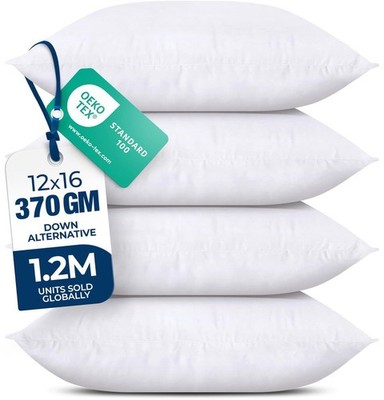 Utopia Bedding Throw Pillows (Set of 44, White), 12 x 16 Inches Pillows for...
