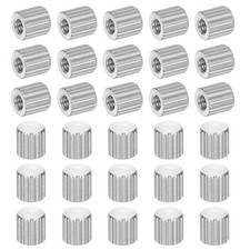 30pcs M2.5 Knurled Thumb Nuts Steel Flat Head Blind Hole D5mm x H5mm