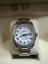 Rolex Datejust 116200 White Dial Roman Numerals 2020 Box & Papers 36mm Steel