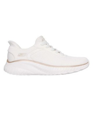 SKECHERS BOBS SQUAD Sneaker Damen Weiß Memory Foam 117497 WTGD Running
