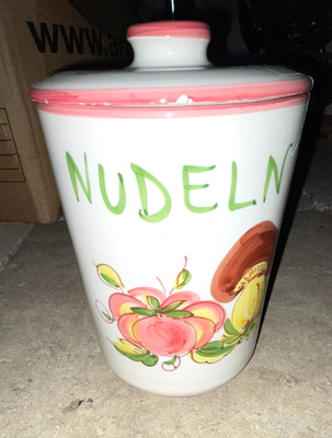 Vorratsdose für Nudeln oder anderes, weiß, Porzellan, 22 cm hoch