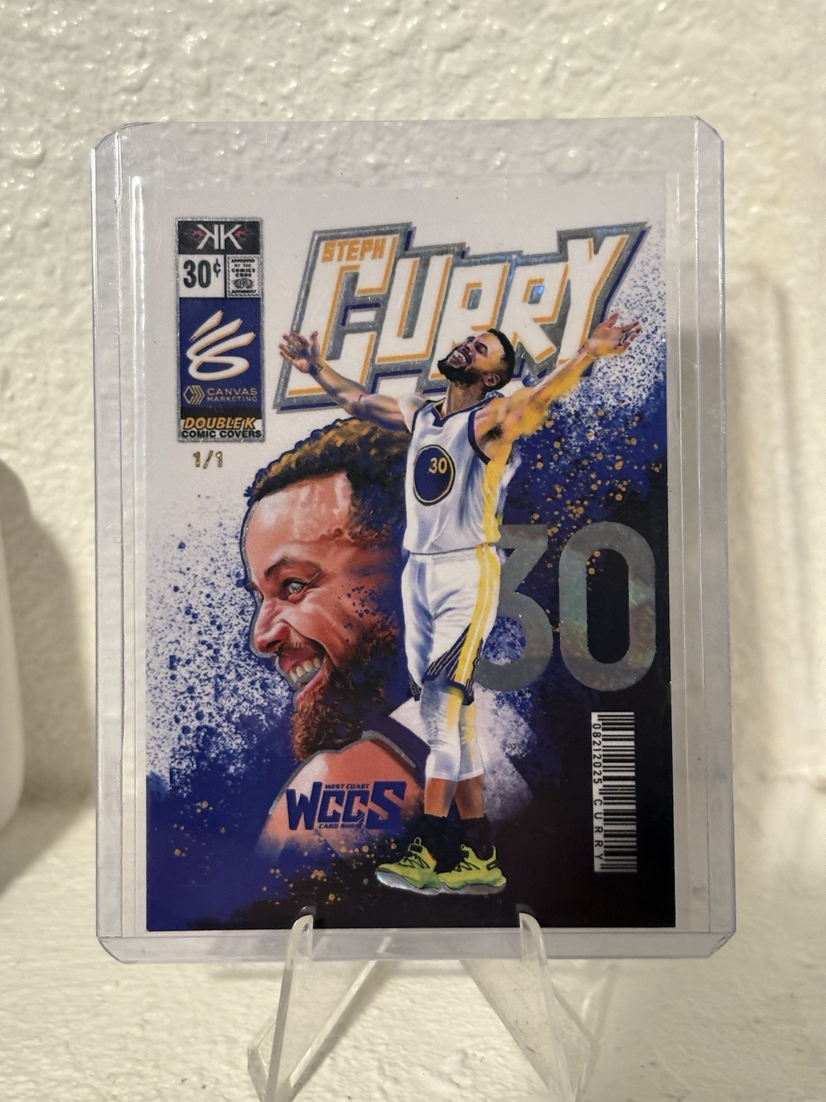 Stephen Curry 2025 Canvas MKTG X WCCS Mirror Holo 1/1 Exclusive Event Card