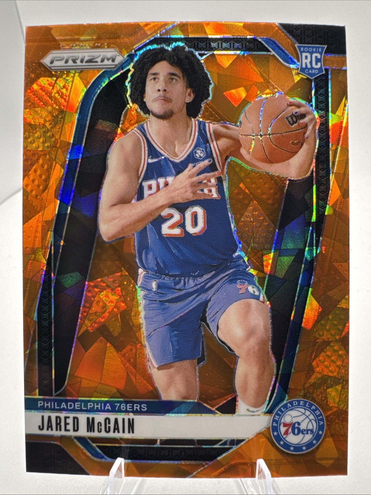 2024-25 Panini Prizm - Jared McCain #222 Orange Ice Prizm (RC)