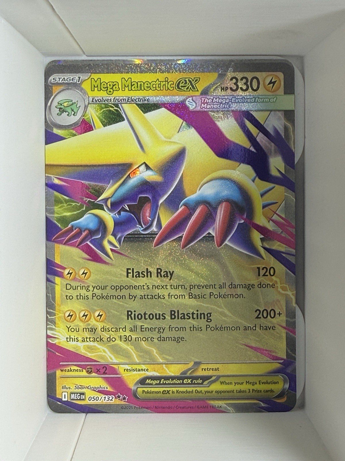 Mega Manectric EX 050/132 Mega Evolution Double Rare Holo NM