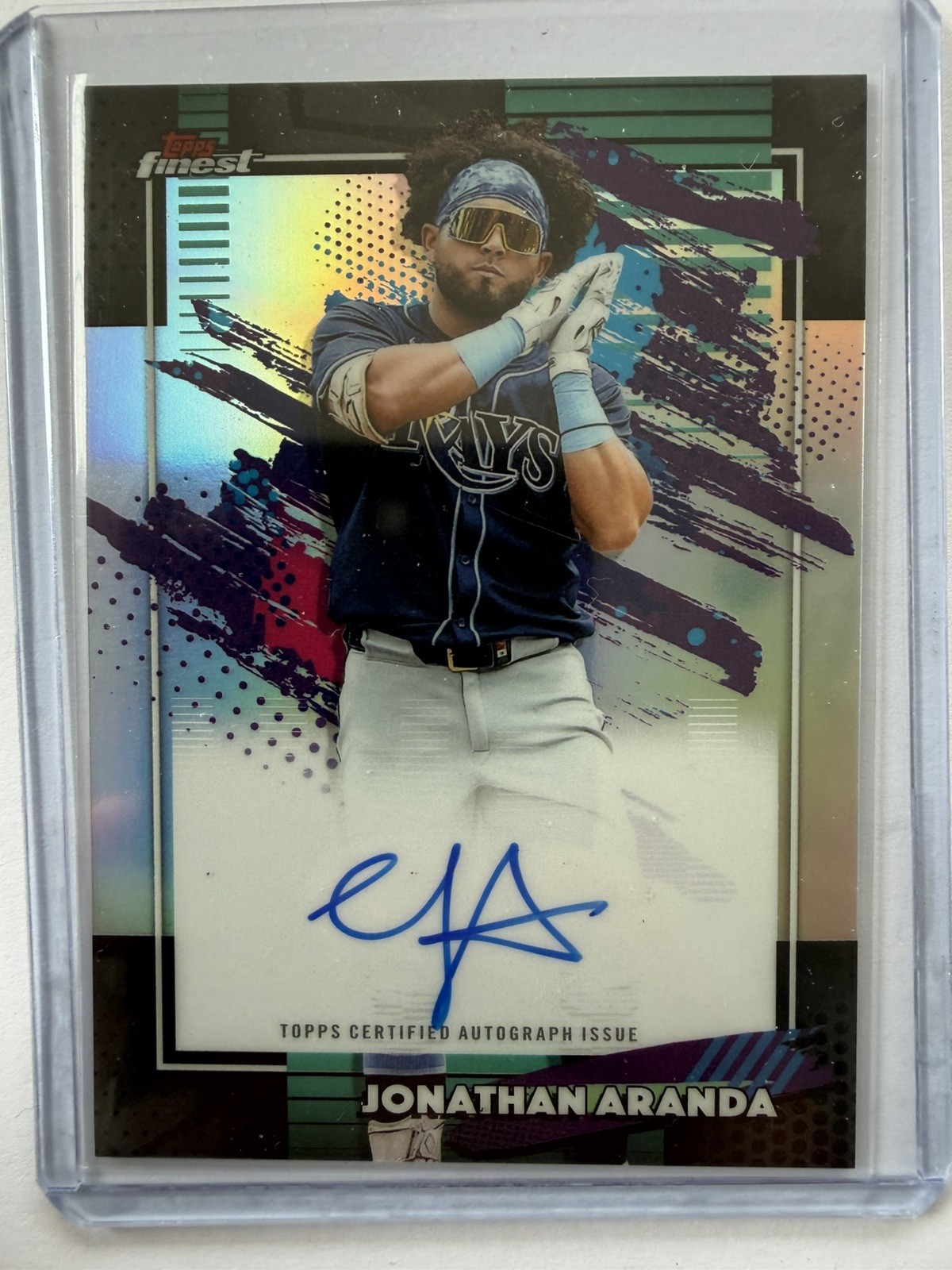 Topps Finest 2026 Jonathan Aranda On Card Auto Refractor Autograph