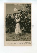 528295 MOON Kiss of Lovers APPLE TREE Vintage PHOTO postcard USA POST 1907 year