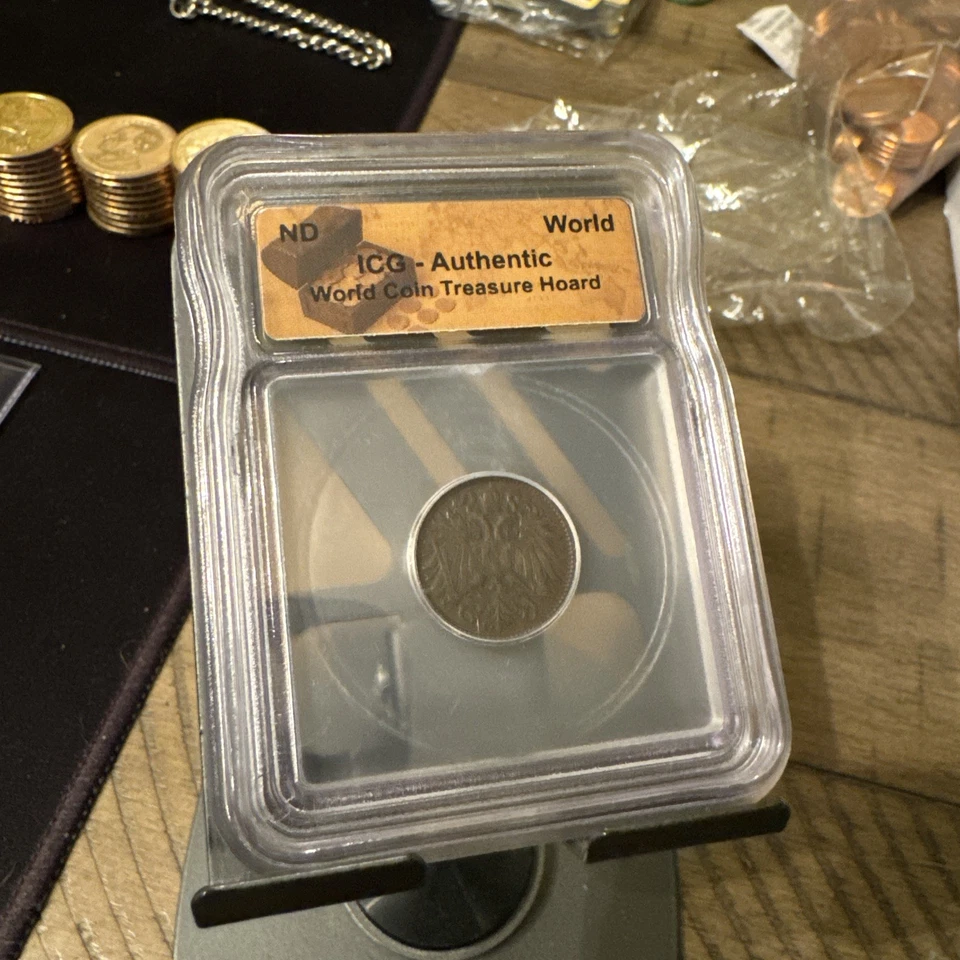 1897 Austria 2 Heller Coin **HIGH GRADE** ICG Slabbed AUTHENTICATED 🤩 - Image 4 of 4