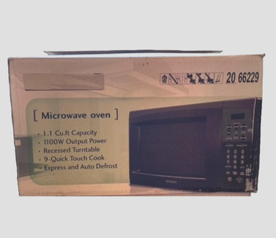 Kenmore 66229 1.1 Cubic Foot Counter Top Microwave Oven in Black 1100W