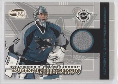 2003 Pacific Invincible Authentic Game-Worn Jerseys /265 Evgeni Nabokov #28 8d2