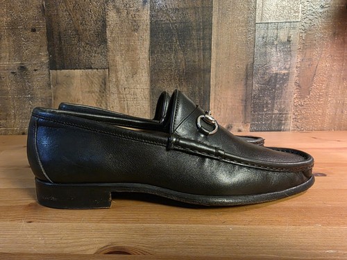 Mocasín Gucci 1953 Horsebit cuero negro talla 39c - usado - auténtico - Imagen 2 de 17