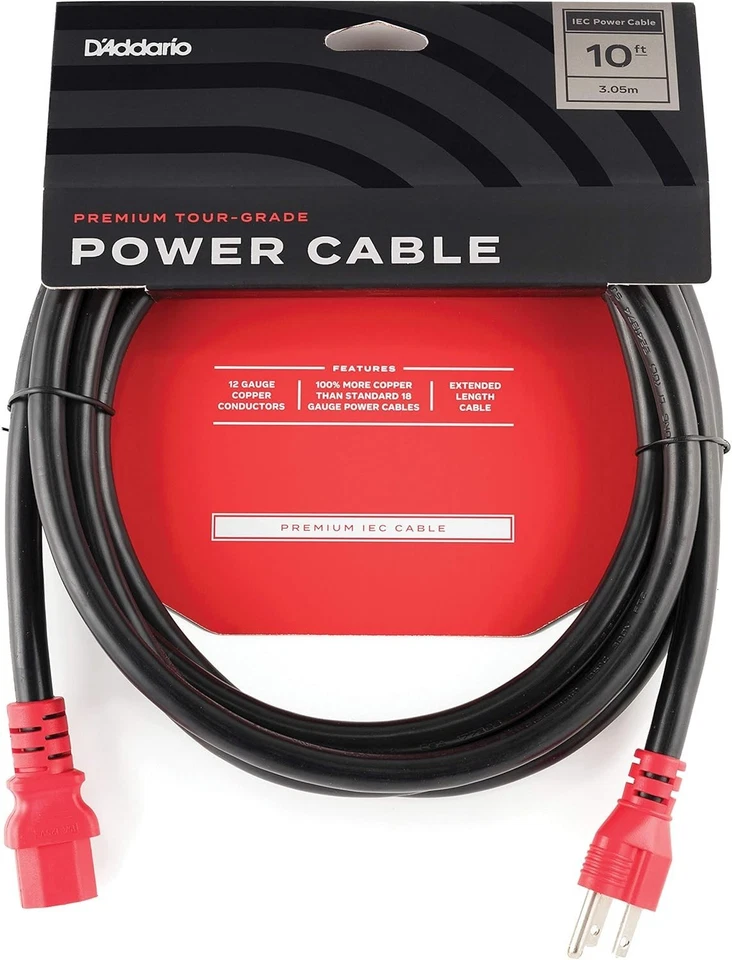 D'Addario 12AWG Male-to-Female Power Cable - Image 3 of 3