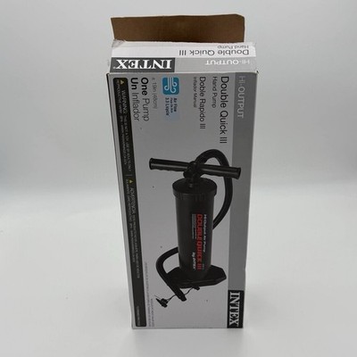   Intex Double Quick III S Hand Pump 14  Air Inflator   Hi-Output, 3 Nozzles 